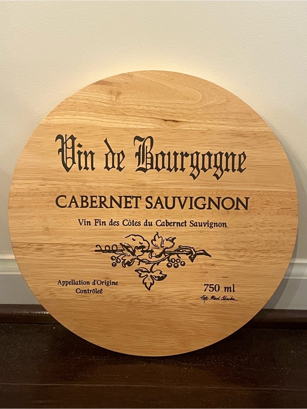 Thirstystone Wine Cask Cheese Board Vin de Bourgogne Cabernet Sauvignon